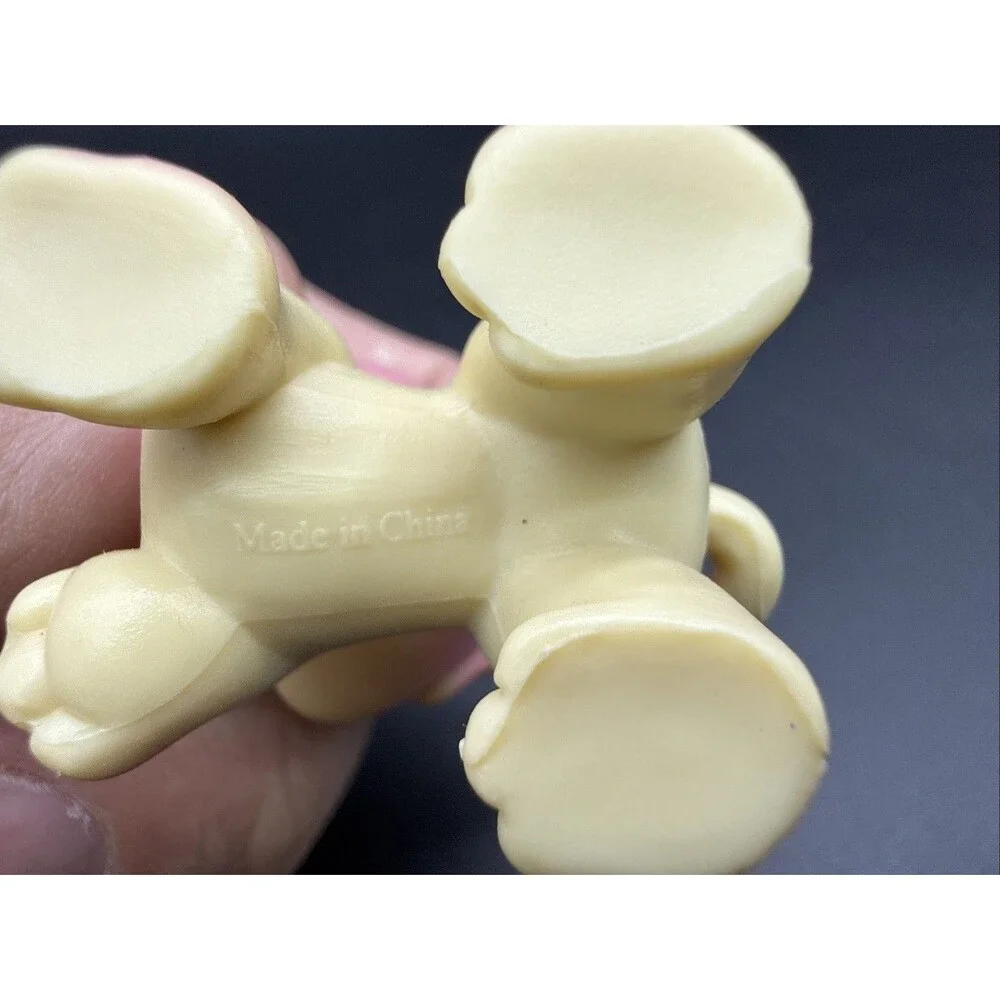 Vintage Beige Pink Dog Toy Figure Figurine 2” My pet pals
